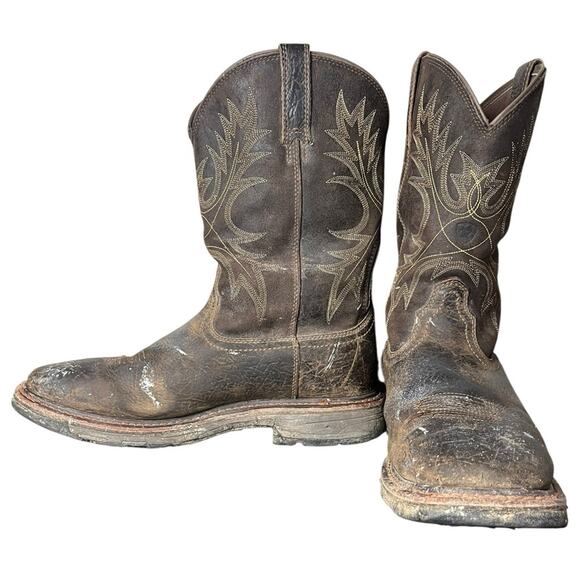 ARIAT Workhog H2O Soft Toe Western Brown Leather Work Boot Men's Size‎ 12D - Picture 1 of 8